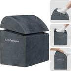 Foot Rest for Under Desk with 3 Heights, Foot Stool, Dark Grey Dark Gray