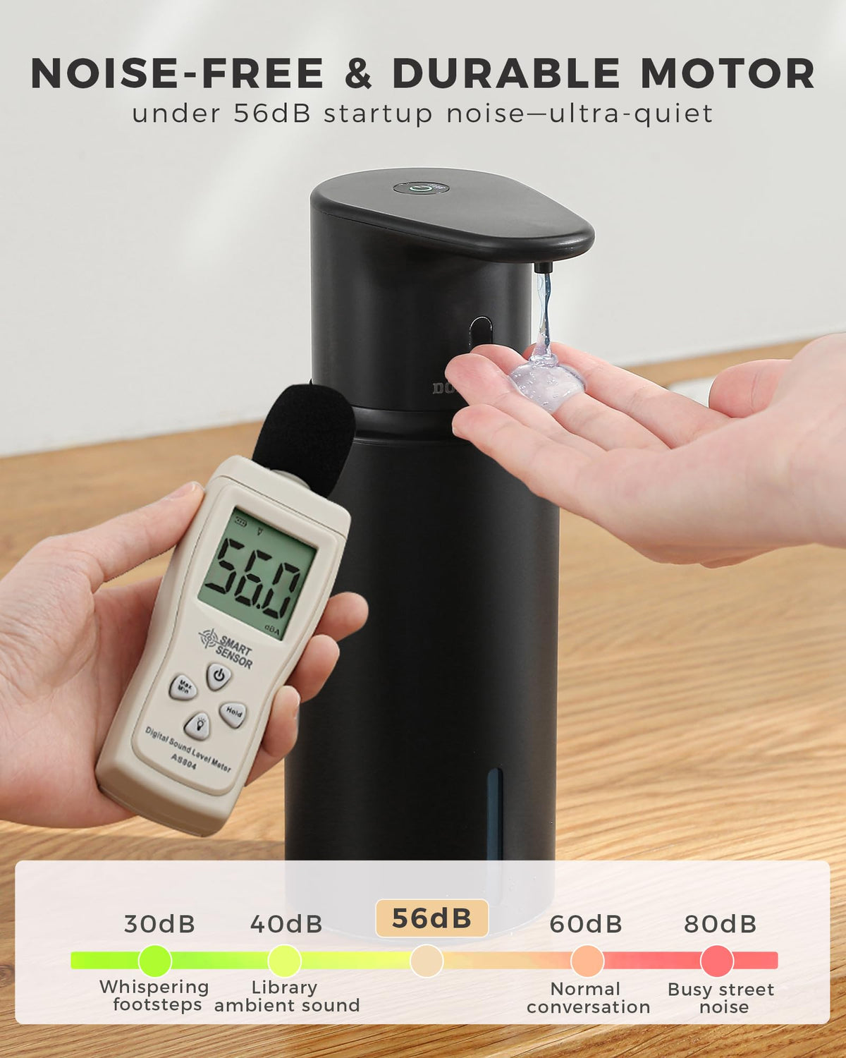 Automatic Liquid Soap Dispenser, Touchless, Rechargeable Stainless Steel