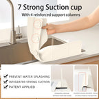 23" Ultra Silicone High Sink Splash Guard, Grey Gray