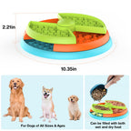 Atdoall Slow Feeder Dog Bowl, 3-Level Interactive Dog Puzzle Feeder Orange