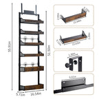 Tviort 6-Tier Over Door Pantry Organizer, Adjustable Heavy Duty Spice Rack