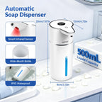Automatic Liquid Soap Dispenser Touchless,6-Level Adjustable,USB Rechargeable Smart Soap Dispenser,16.9oz/500mL Compatible with Thick Thin Dish/Hand Soap for Bathroom Accessories Kitchen Sink-White White Gel