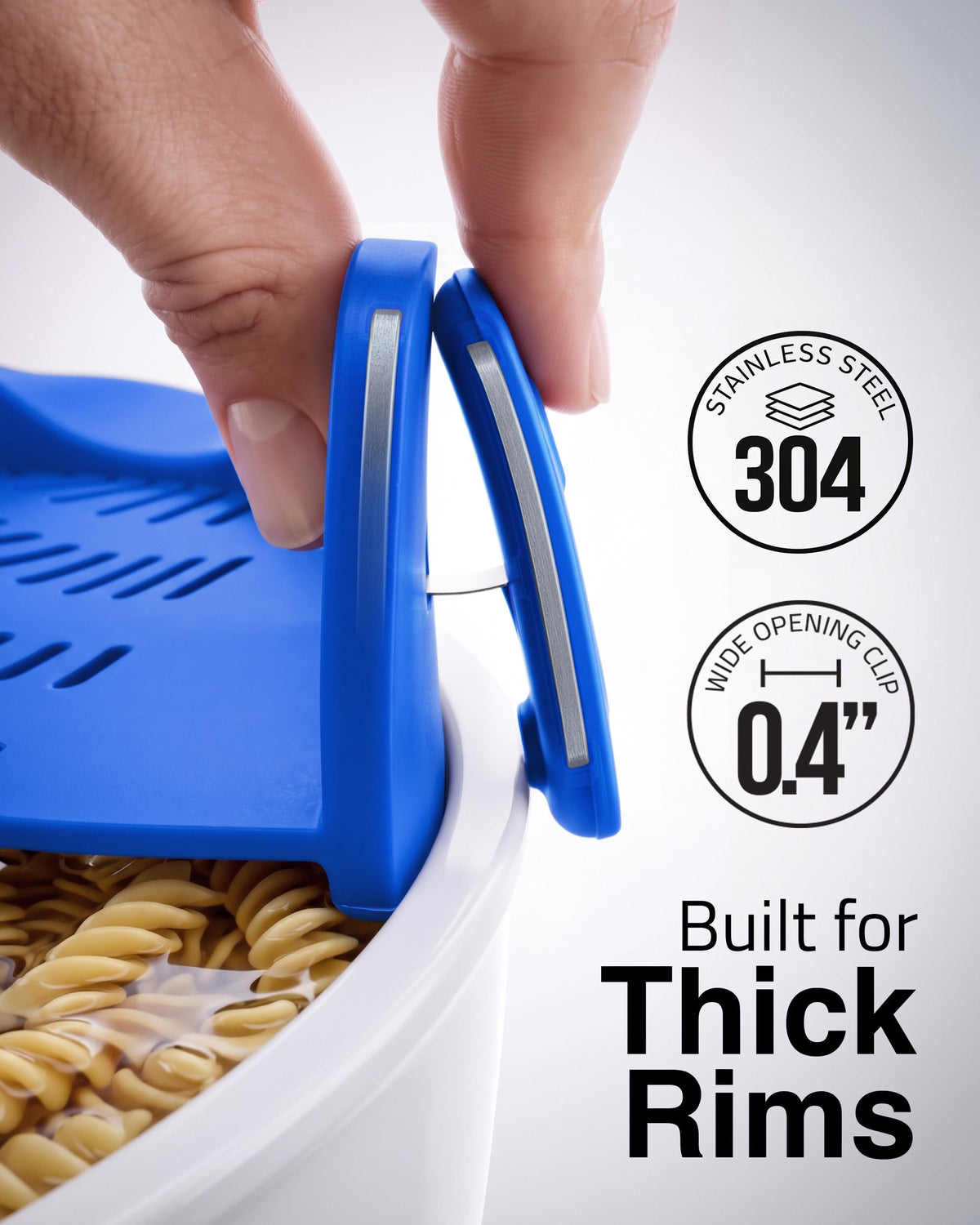 Kitchen Gizmo Snap N' Strain - Silicone Clip-On Strainer for Pots, Pans, and...