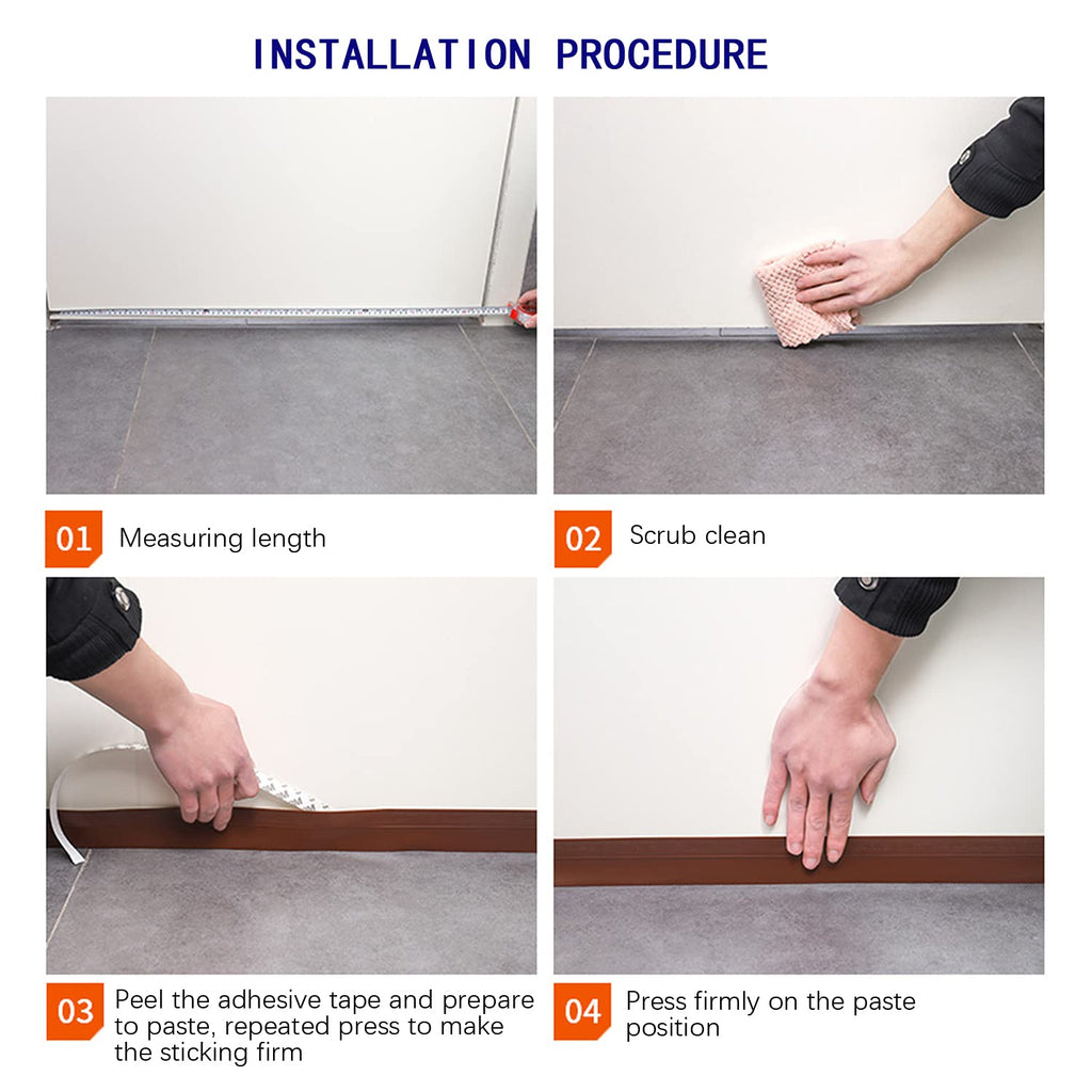 TAROSE Weather Stripping Door Seal, 33 Feet Long Transparent (Width 25mm)