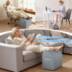 Foot Rest for Under Desk with 3 Heights, Foot Stool, Dark Grey Dark Gray