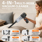Handheld Vacuum Cleaner Cordless, 23000Pa Powerful Car Mini Vacuum Cleaner, Rechargeable Portable Lightweight dust Catcher for Home Car Carpet Stairs Pet Hair Deep Cleaning（Black-Gold）. Black-gold