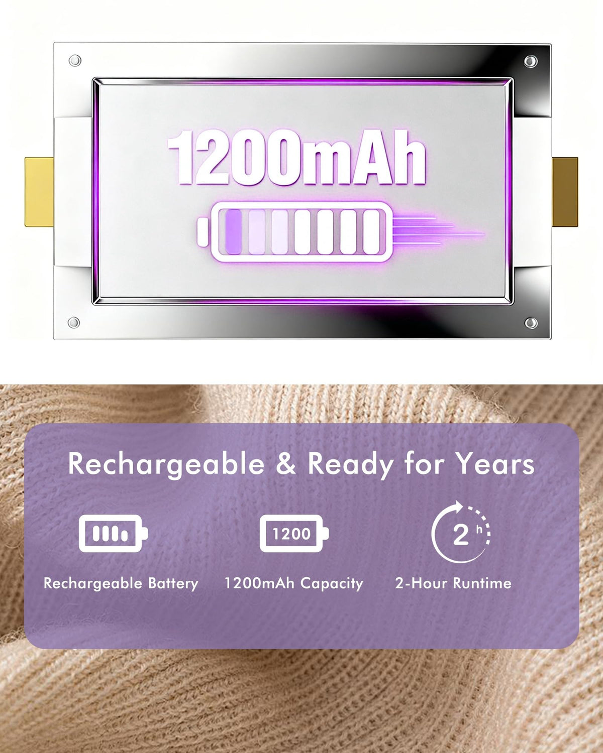 Ruidla Fabric Shaver Lint Shaver Defuzzer, Rechargeable Lint Remover Purple Rechargeable Size
