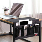 Zafit Bedside Storage Organizer - 6 Pockets, Table Cabinet Caddy for Remotes, Phone, Glasses (Grey) 6 Pockets-Grey