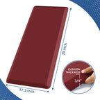 Kitchen Mat Cushioned Anti Fatigue Rug Standing and Comfort Floor Mats Chocolate 39"L x 17.3"W x 0.5"Th