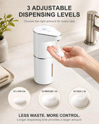 Fantictas Automatic Liquid Soap Dispenser, 3 Levels for Kitchen and Bath Black Gel