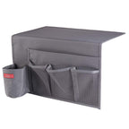 Zafit Bedside Storage Organizer - 6 Pockets, Table Cabinet Caddy for Remotes, Phone, Glasses (Grey) 6 Pockets-Grey