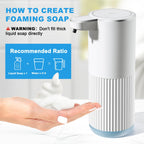 RYTOXILO Automatic Soap Dispenser, 2 Pack Black Touchless Liquid Soap Dispenser for Bathroom, 13.5 Fl Oz Plastic Electric Auto Dish Soap Dispensers Wall Mount for Kitchen with Adjustable Volume Liquid-2 Pack