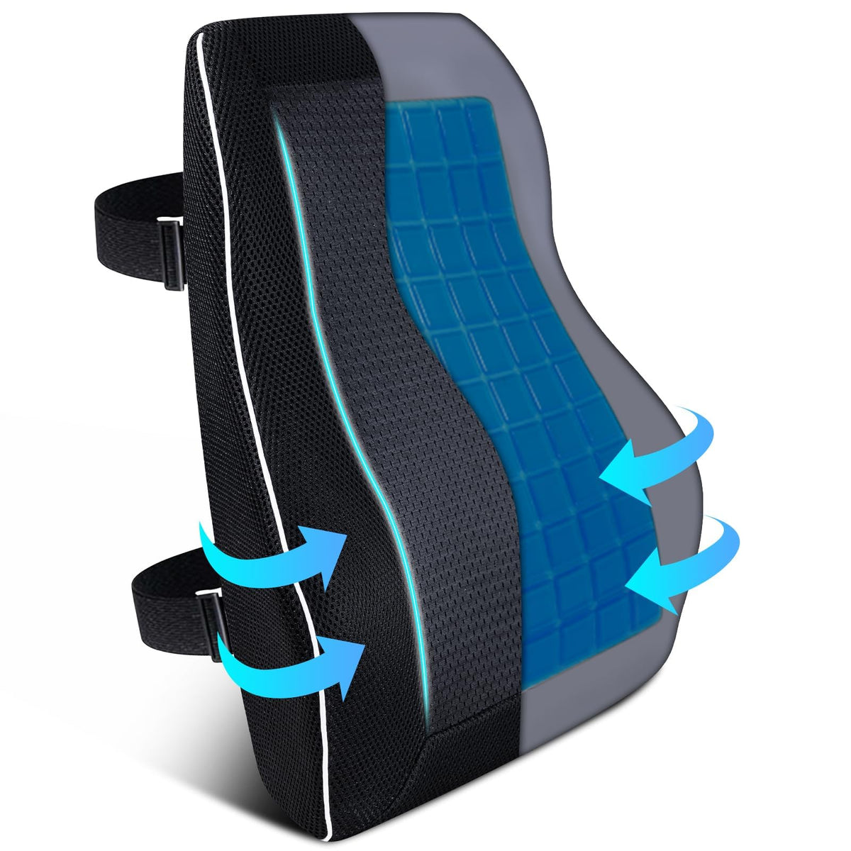 Niceeday Lumbar Support Pillow for Office Chair Car Back Pillow,...