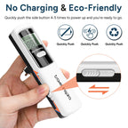 Battery-Free Luggage Scale – No Batteries Needed, Portable Digital Hanging Suitcase Weight Scale for Air Travel & Checked Bags, 110lb/50kg, LCD Display, Compact Travel Accessory Red-Large Handle