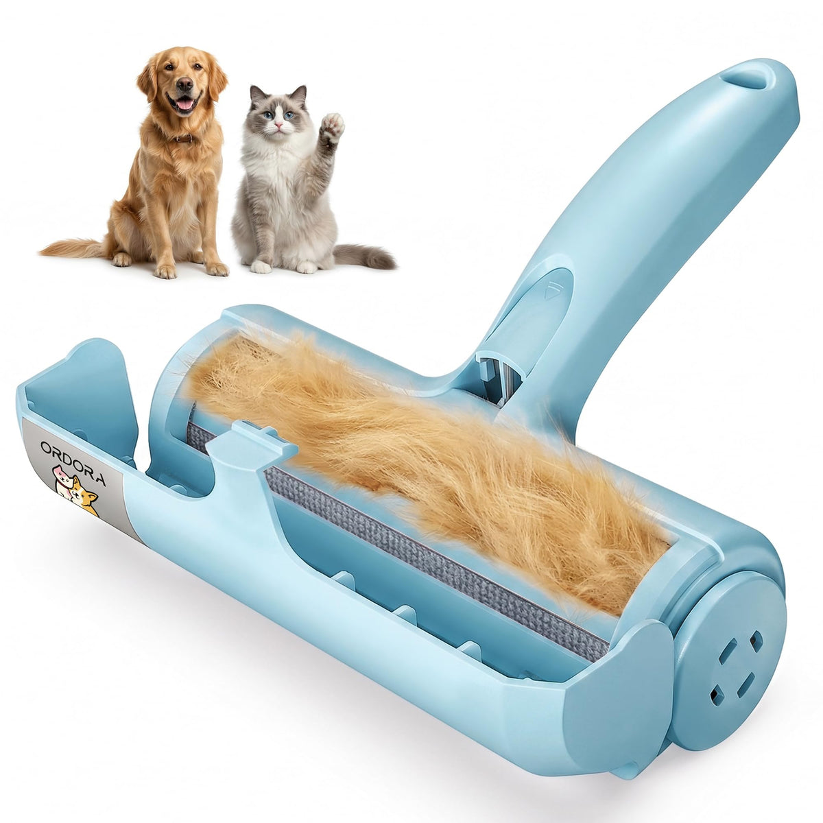 ORDORA Pet Hair Remover Roller, Reusable Lint Roller for Dog and Cat