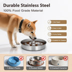 Slow Feeder Dog Bowl, 2 Cups Stainless Steel Heavy Duty Bowl Non-Slip Base
