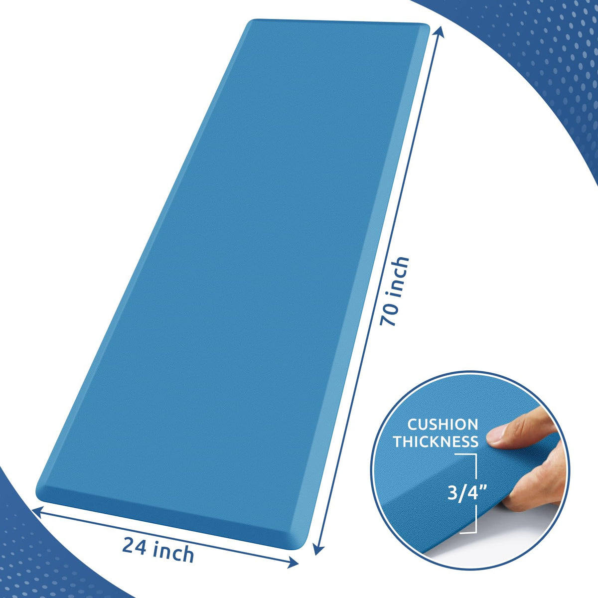 Kitchen Mat Cushioned Anti Fatigue Rug Standing and Comfort Floor Mats Chocolate 39"L x 17.3"W x 0.5"Th