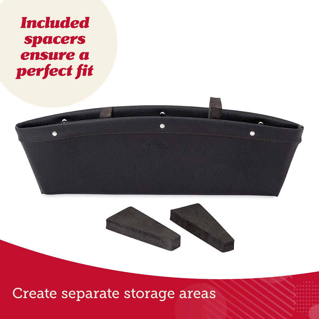Lusso Gear Car Seat Gap Organizer - Pack of 2 - Prevents Items Falling &...