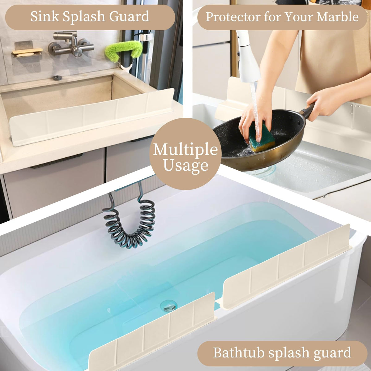 23" Ultra Silicone High Sink Splash Guard, Grey Gray