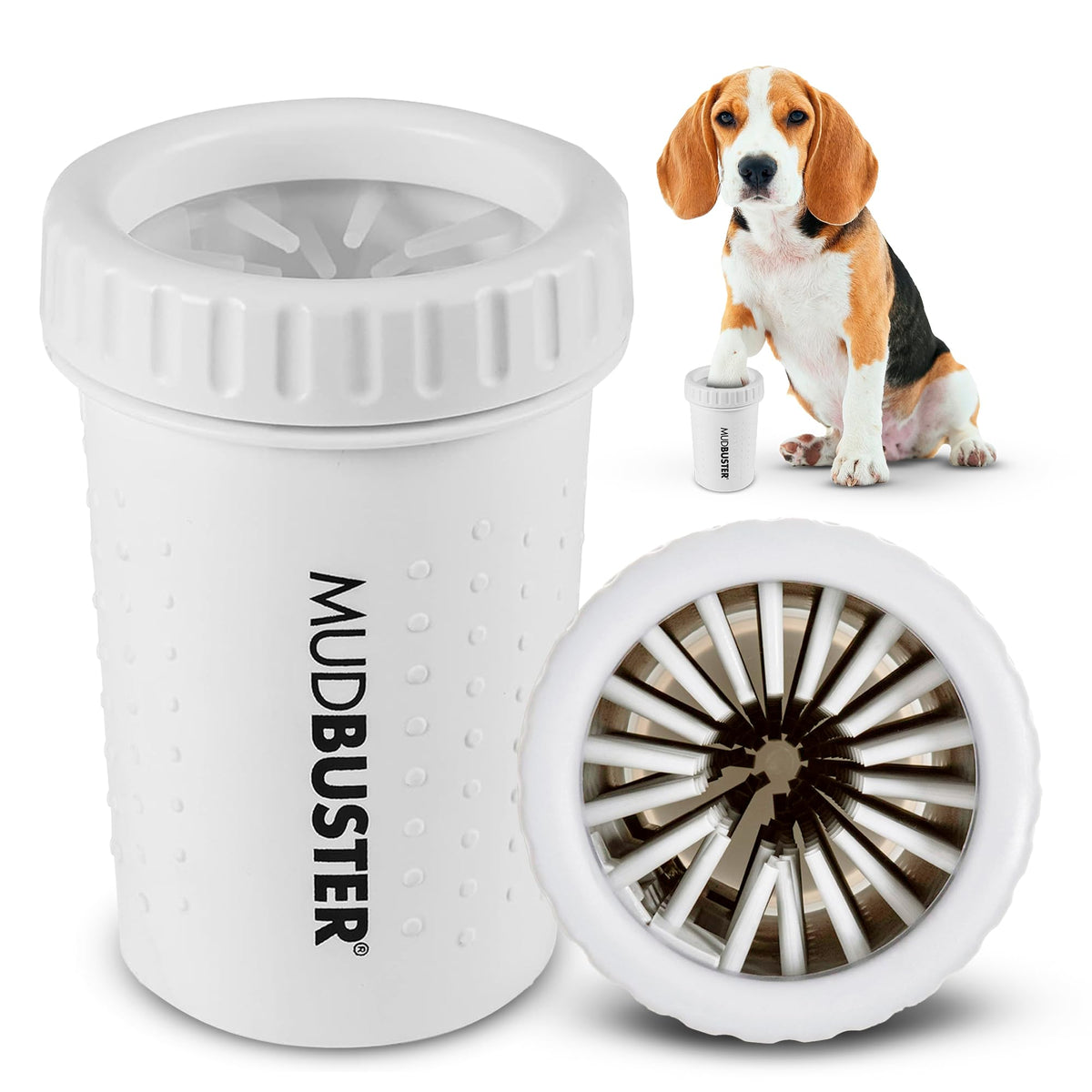 Dexas MudBuster Large Dog Paw Cleaner, Blue, Fits 2.5"-3.5" Wide Paws,...