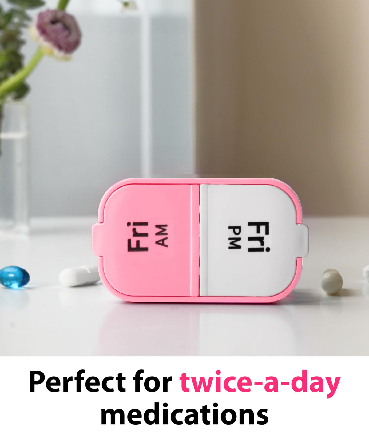 Large Weekly Pill Organizer and Medication Dispenser
