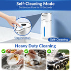 Automatic Liquid Soap Dispenser Touchless,6-Level Adjustable,USB Rechargeable Smart Soap Dispenser,16.9oz/500mL Compatible with Thick Thin Dish/Hand Soap for Bathroom Accessories Kitchen Sink-White White Gel