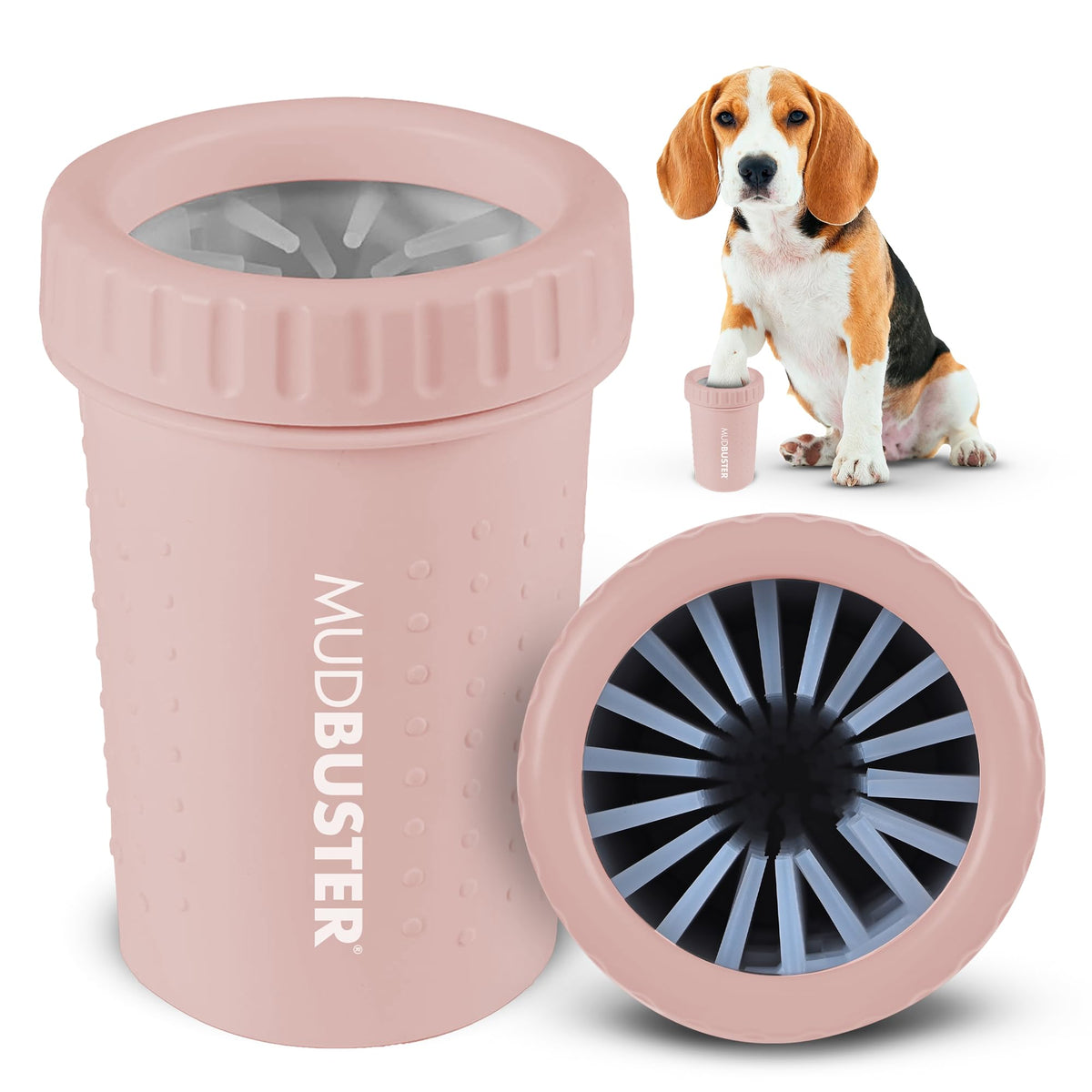 Dexas MudBuster Large Dog Paw Cleaner, Blue, Fits 2.5"-3.5" Wide Paws,...