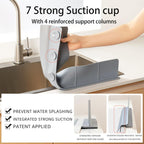 23" Ultra Silicone High Sink Splash Guard, Grey Gray