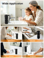 Automatic Soap Dispenser Touchless, USB Rechargeable Hand Soap Dispenser, 4 Adjustable Soap Levels, IPX5 Waterproof, 12.8oz/380ml, Countertop or Wall Mounted for Bathroom and Kitchen, White Liquid