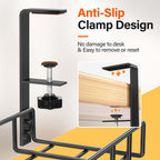Under Desk Cable Management Tray and Metal Wire Organizer Rack for Standup Desks