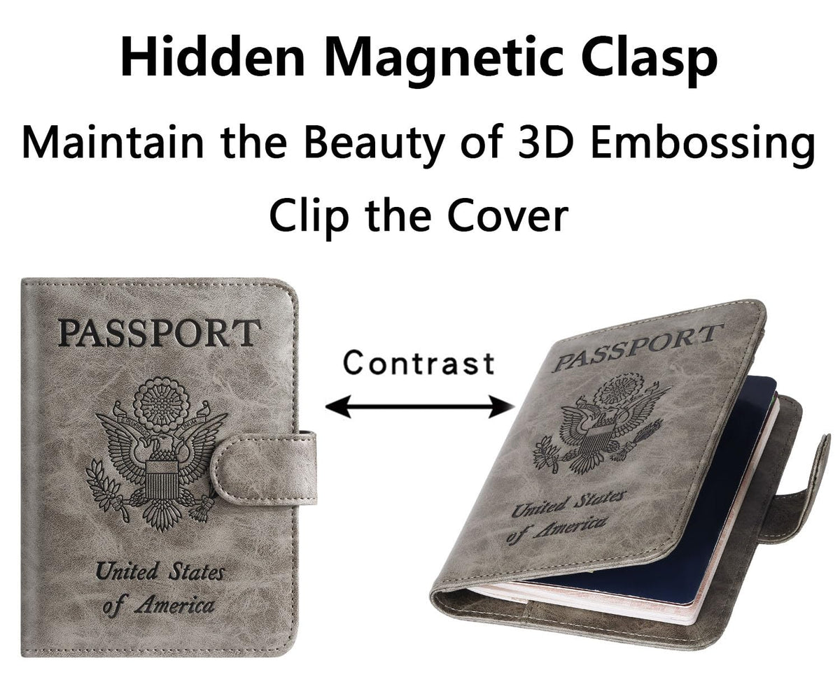 Passport Holder Cover Wallet RFID Blocking, Travel Essentials Pink Passport Covers