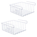 Under Shelf Storage Basket, 2-Pack, White