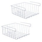 Under Shelf Storage Basket, 2-Pack, White