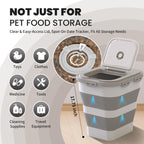 35-40Lbs Airtight Dog Food Storage Container Collapsible Dog Food Container Grey/40 lbs