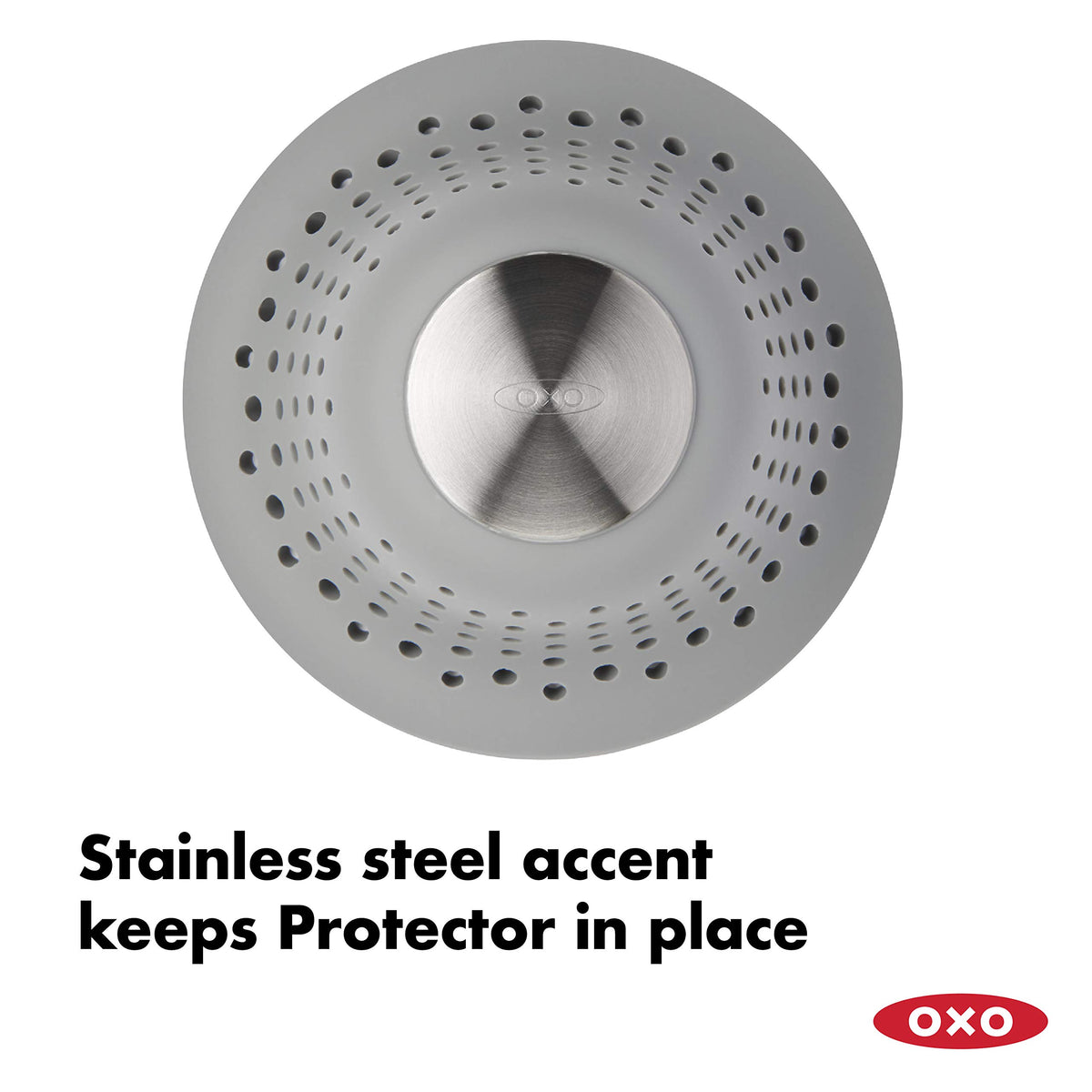 OXO Good Grips Silicone Shower & Tub Drain Protector, Hair Catcher