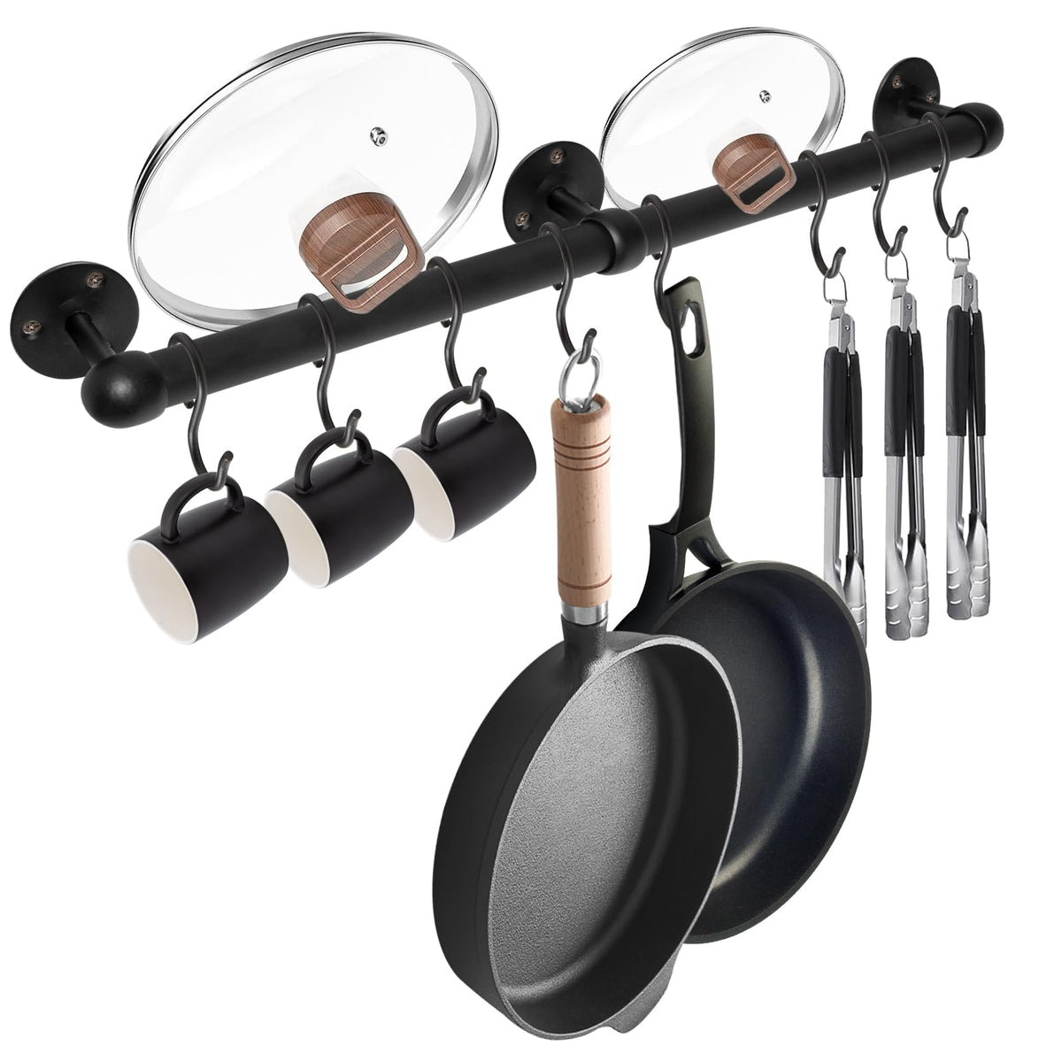 Stainless Steel Hanging Pot Rack, 24 inch Kitchen Utensil Rack