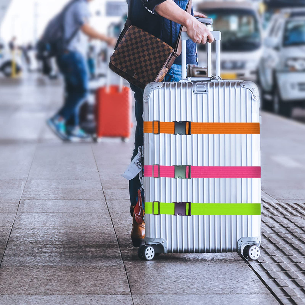 Ikaufen 12 Pack Luggage Straps Suitcase Belts Straps Wide Adjustable Packing Straps Travel Belts Accessories for Business Traveling Packing (Multicolor) 12 Pack Straps