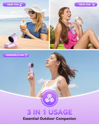 PlayHot Portable Handheld Turbo Fan, Travel Essentials, Gifts for Women/Men Blue