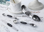 Magnetic Stainless Steel Dual-Sided Measuring Spoons Set