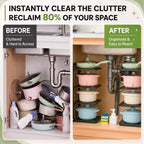 1 Pack 4Tier Pot Pan Organizer Under Cabinet Adjustable Heavy Duty 1