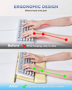 Ergonomic Computer Keyboard Riser Stand with Integrated Wrist Rest
