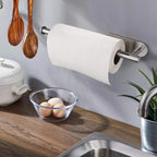 Paper Towel Holders for Kitchen,Paper Towels Bulk- Self-Adhesive Under Cabinet,Both Available in Adhesive and Screws,Stainless Steel,1pack