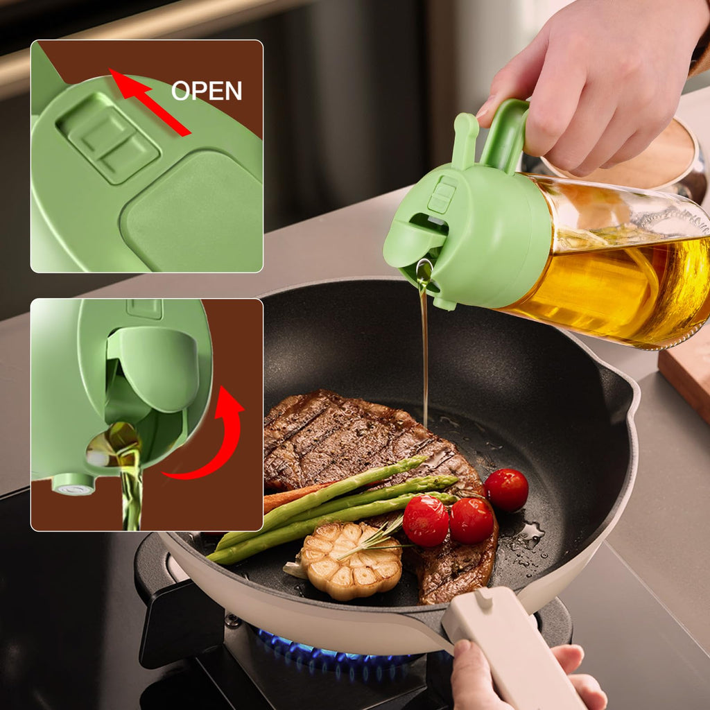 YARRAMATE Olive Oil Dispenser, 2 in 1 Sprayer for Cooking, 16oz/470ml...