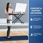 Kitchen Mat Cushioned Anti Fatigue Rug Standing and Comfort Floor Mats Chocolate 39"L x 17.3"W x 0.5"Th