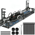 Cable Management, 25.3'' Under Desk Cable Management Tray No Drill 25.3 inch Black