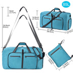 Felipe Varela Foldable Duffle Bag for Travel Weekend Overnight Gym Camping A Black 40L