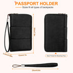 RFID Family Passport Holder Wallet - Travel Document Organizer Pink
