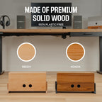 Large Wooden Cable Management Box and Cord Organizer