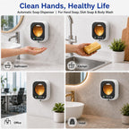 Automatic Soap Dispenser Touchless, Wall Mount, Rechargeable, Mood Lighting Black