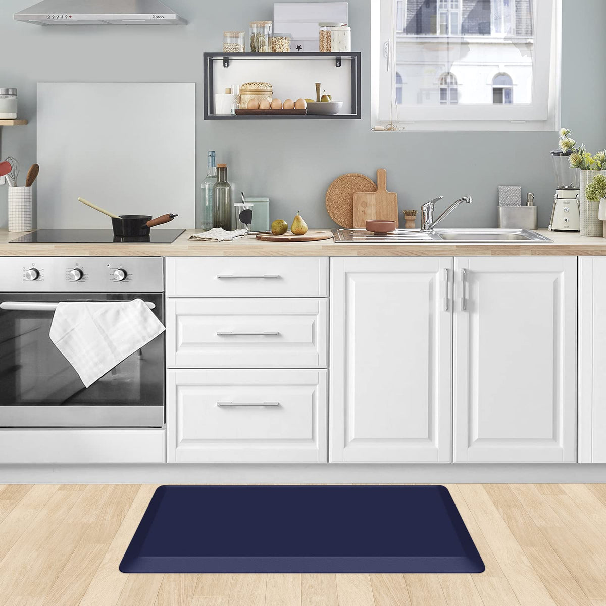 Kitchen Mat Cushioned Anti Fatigue Rug Standing and Comfort Floor Mats Chocolate 39"L x 17.3"W x 0.5"Th